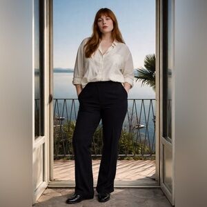 Express Women’s XL High Rise Bootcut Pants Black Super Soft Stretch Twill NWT